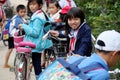 Portrait of Asian pupil after school