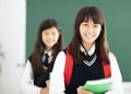 Portrait of teenagers girl student in classroom