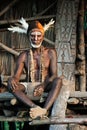 Portrait of the Asmat warrior