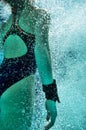 Portrait of Athletic Swimmer in pool Royalty Free Stock Photo