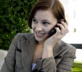 Portrait of an attractive business woman on a cellular phone. Royalty Free Stock Photo