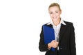 Portrait attractive business woman with folder