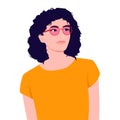 Portrait of attractive hipster girl in eyewear