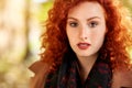 Portrait of attractive redhead girl Royalty Free Stock Photo