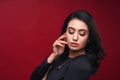 Portrait of an attractive, sensual woman with evening makeup Royalty Free Stock Photo