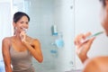 Woman brushing teeth Royalty Free Stock Photo