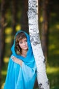 Portrait of attractive young girl in sari Royalty Free Stock Photo