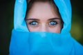 Portrait of attractive young girl in sari Royalty Free Stock Photo