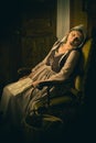 Sleeping woman Renaissance style