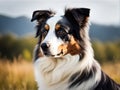 Portrait of the Australian shepherd dog