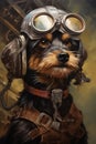 Portrait of an Aviator Dog Royalty Free Stock Photo