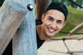 Portrait of a awesome young man outdoors.