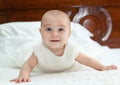 Portrait of a baby in baptismal clothing Royalty Free Stock Photo