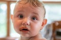 Portrait of a baby being fed