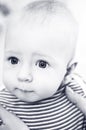 Portrait of a baby - black and white Royalty Free Stock Photo