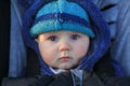 Portrait of Baby boy in outdoor outfits Royalty Free Stock Photo