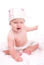 Portrait of a baby with Royalty Free Stock Photo