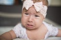 Portrait of baby girl crying