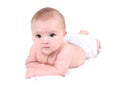 Portrait of baby lying prone Royalty Free Stock Photo