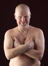 Portrait of a bald man Royalty Free Stock Photo