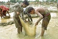 Portrait of Bangladeshi boys working in gravel pit Royalty Free Stock Photo