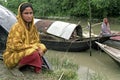 Portrait of Bangladeshi woman in colorful dress Royalty Free Stock Photo