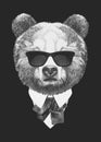 Portrait of Bear in suit.