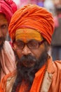 Portrait of an bearded Indian pilgrim