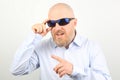 Portrait of a bearded man wearing sunglasses Royalty Free Stock Photo