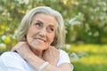 Portrait of a beautifil elderly woman posing Royalty Free Stock Photo