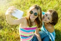 Portrait of beautiful adult mother and her daughter teenage girl Royalty Free Stock Photo