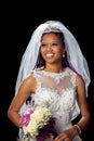 Portrait of a Beautiful African American Bride Royalty Free Stock Photo