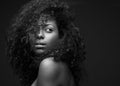 Portrait of a beautiful african american fashion model Royalty Free Stock Photo