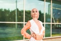 Portrait of a beautiful Arabian Woman wearing Hijab, Muslim girl Royalty Free Stock Photo