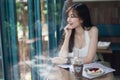 Portrait of beautiful asian women at the coffee shop