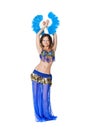 Portrait of a beautiful belly dancer Royalty Free Stock Photo