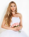 Portrait of a beautiful blond bride Royalty Free Stock Photo