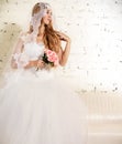 Portrait of a beautiful blond bride Royalty Free Stock Photo
