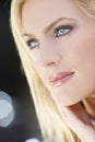 Portrait of Beautiful Blond Woman With Blue Eyes Royalty Free Stock Photo