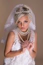 Portrait of beautiful blonde bride Royalty Free Stock Photo