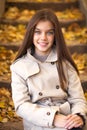 Portrait of a beautiful brunette little girl Royalty Free Stock Photo