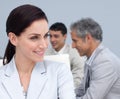 Portrait of a beautiful businesswoman in a meeting Royalty Free Stock Photo