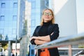 Portrait of a beautiful confident female executive, looking into the camera Royalty Free Stock Photo