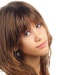 Portrait of the beautiful enigmatic teenage girl Royalty Free Stock Photo