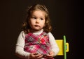 Portrait of a beautiful expresive little girl Royalty Free Stock Photo