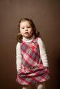 Portrait of a beautiful expresive little girl Royalty Free Stock Photo