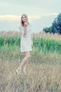 Beautiful sexy blonde outdoors Royalty Free Stock Photo