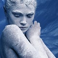 Portrait of a beautiful girl in the frost Royalty Free Stock Photo