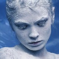 Portrait of a beautiful girl in the frost Royalty Free Stock Photo