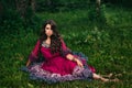 Portrait of a beautiful girl gypsy Royalty Free Stock Photo